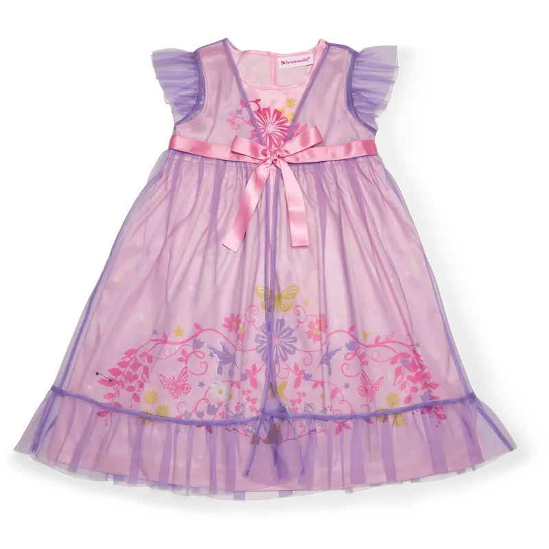 Royal Ruffles Nightie & Robe For Little Girls 4