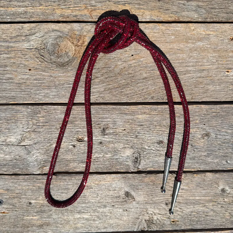 Ruby Rhinestone Western Bolo Tie #Bt117 1