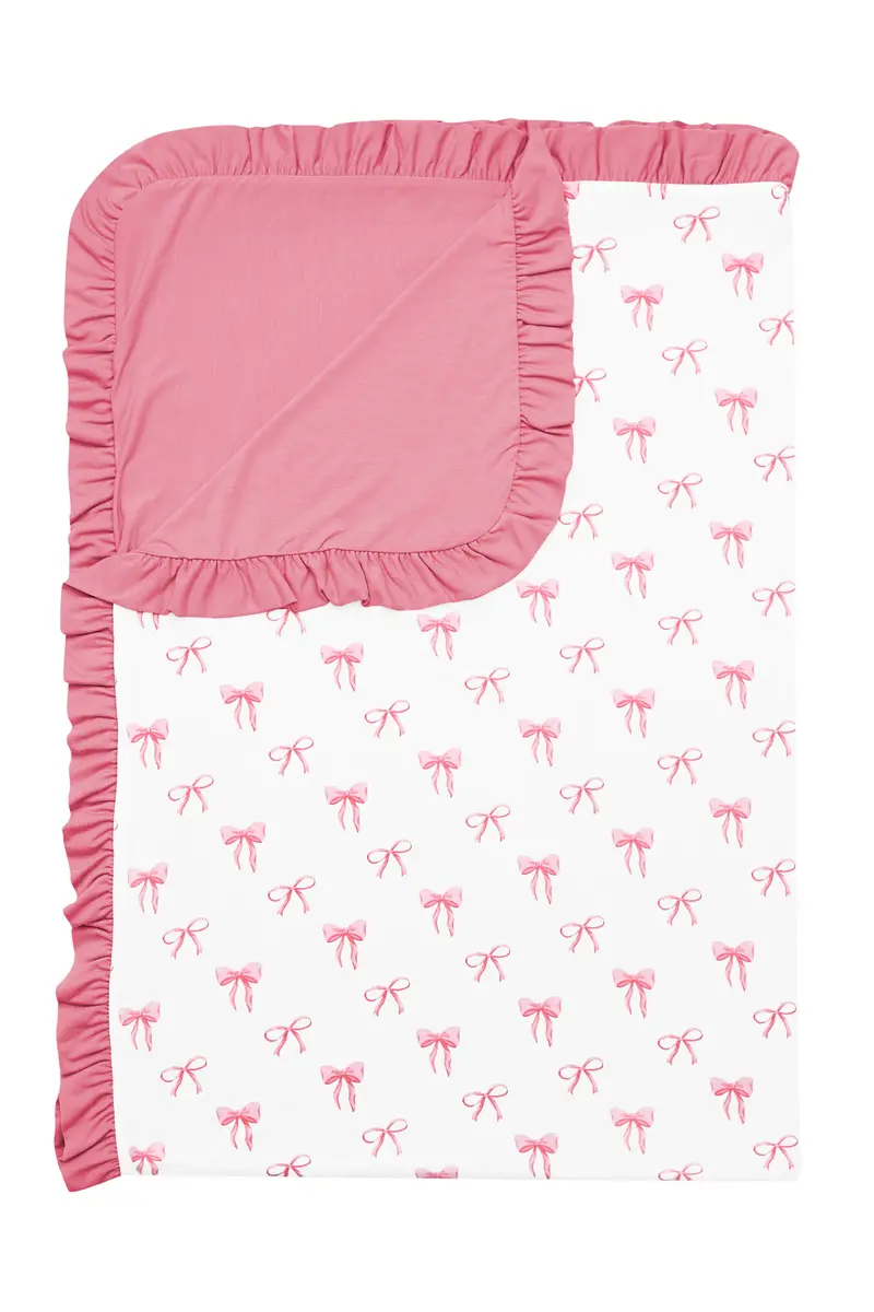 Ruffle Toddler Blanket In Bow 0.5 1