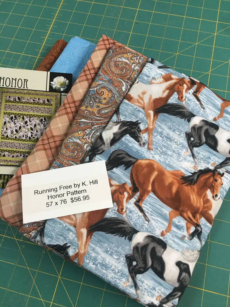 Running Free By K. Hill / Honor Pattern 57 X 76 Kit Includes Fabric, Binding, & Pattern. 1