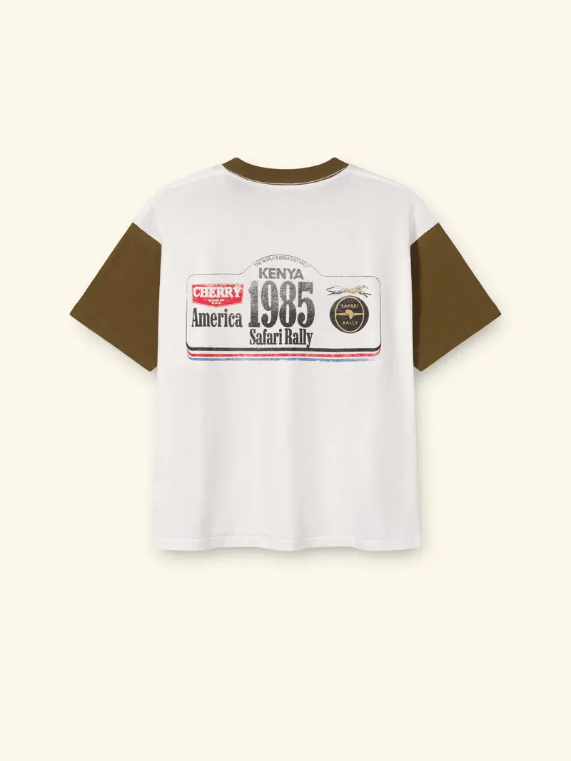Safari Boxy Ringer Tee (Chocolate) 1