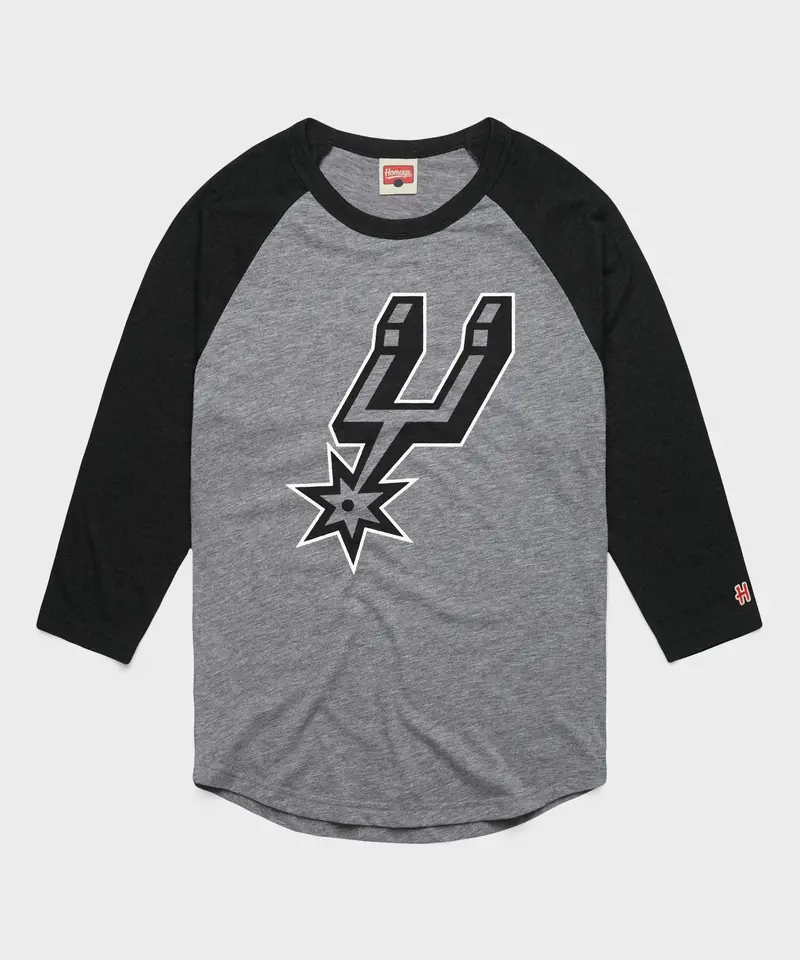 San Antonio Spurs Logo Raglan 1