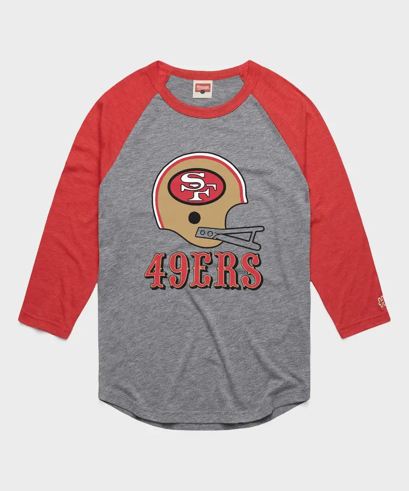 San Francisco 49Ers Big Helmet Raglan 1