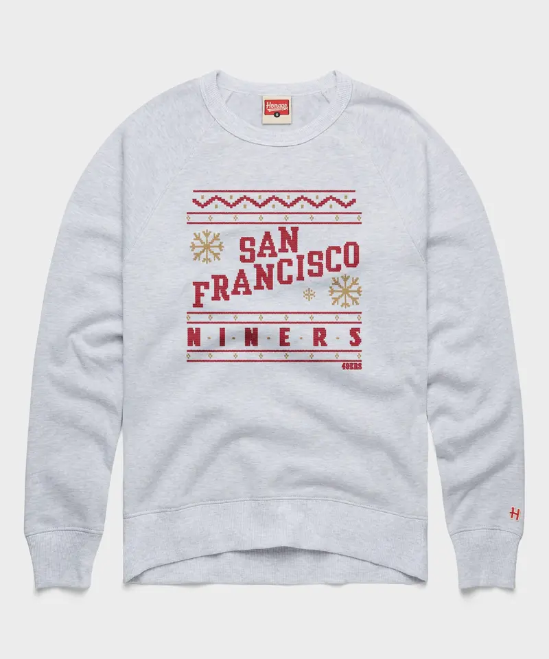 San Francisco 49Ers Holiday Crewneck 1