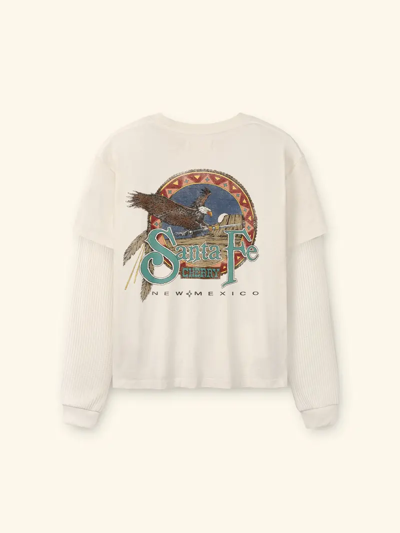 Santa Fe Layered Thermal T-Shirt (Cream) 1