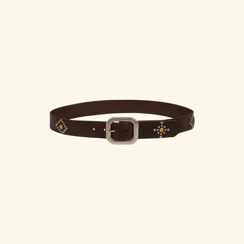 Santa Fe Studded Belt (Brown) 1