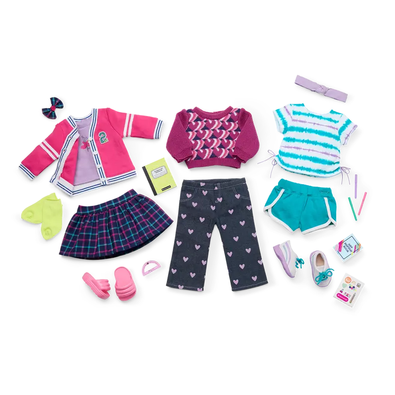 School-Day Style Outfit Set For 18-Inch Dolls 1