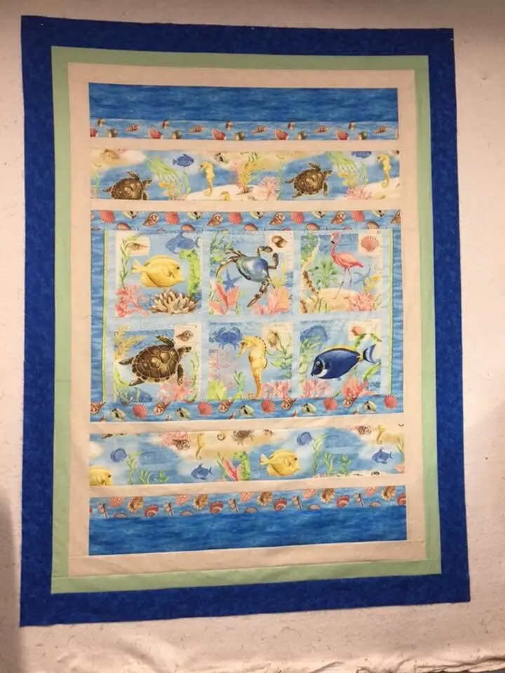 Seaside Wonders Kit - Honor Pattern & Panel Included 57 X 76. 1