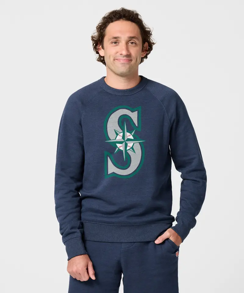 Seattle Mariners Cap Logo '93 Crewneck 3