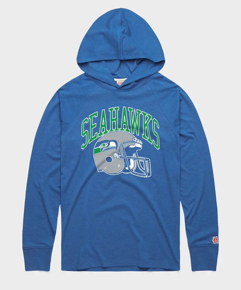 Seattle Seahawks Helmet Retro Lightweight Hoodie 1
