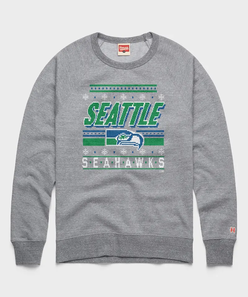Seattle Seahawks Holiday Crewneck 1