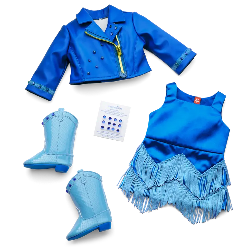 September Sapphire Sparkle Outfit For 18-Inch Dolls 1