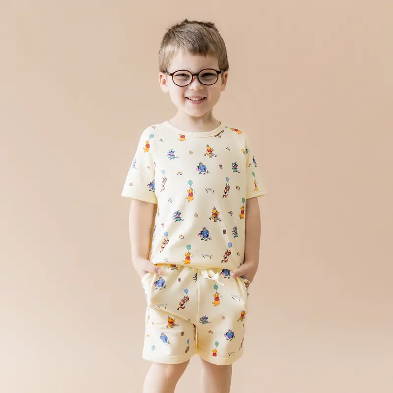 Short Sleeve Jogger Set In Winnie The Pooh Celebration 1