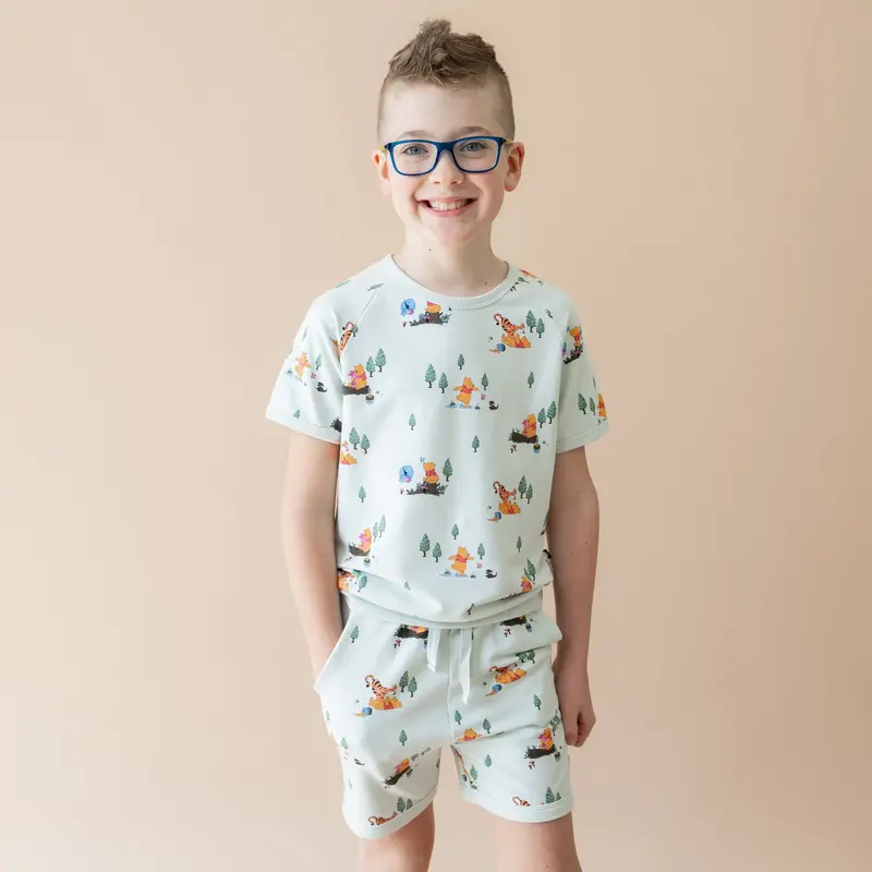 Short Sleeve Jogger Set In Winnie The Pooh Hundred Acre Wood 1