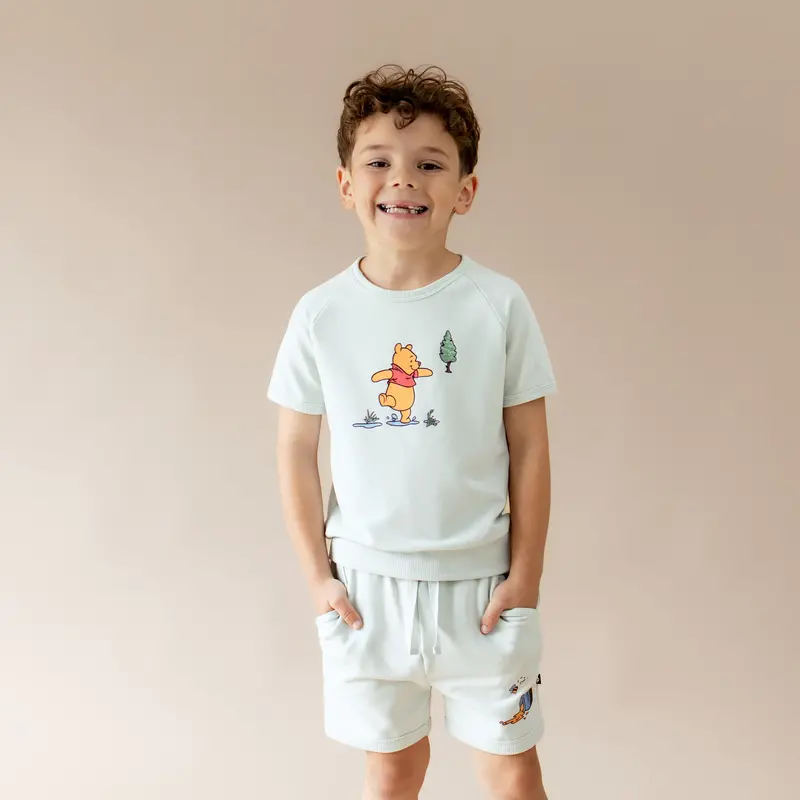 Short Sleeve Jogger Set In Winnie The Pooh On Dew 1