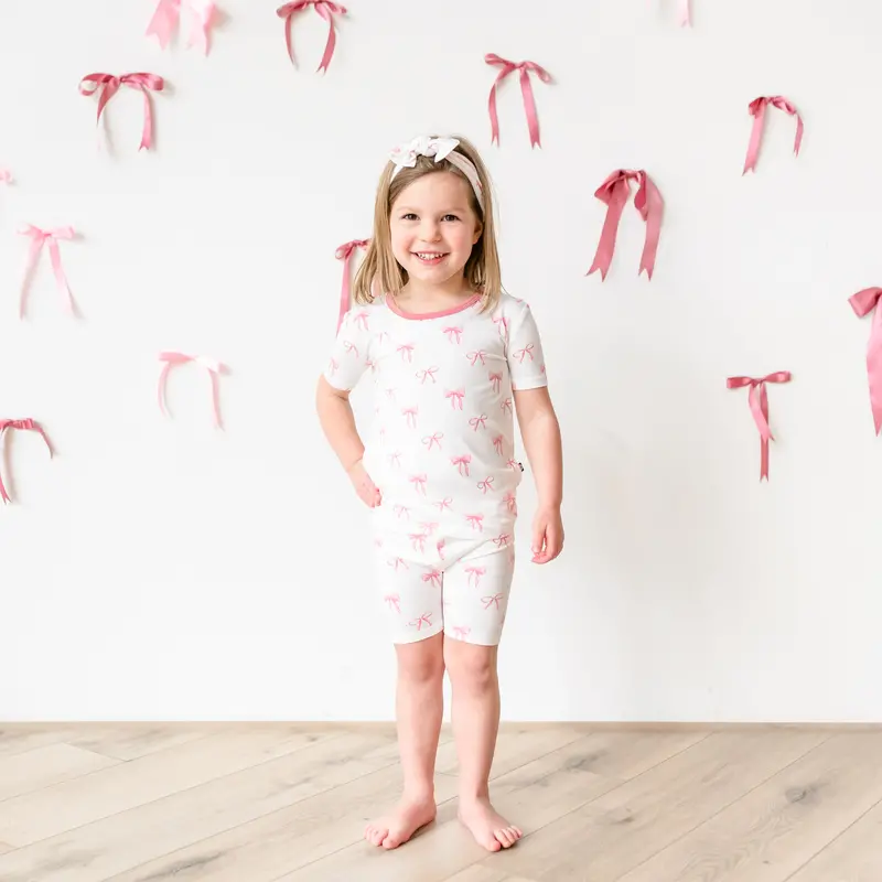Short Sleeve Pajamas In Bow 1