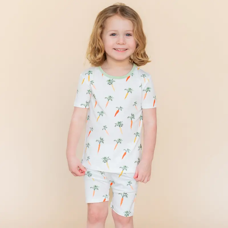 Short Sleeve Pajamas In Carrot 1