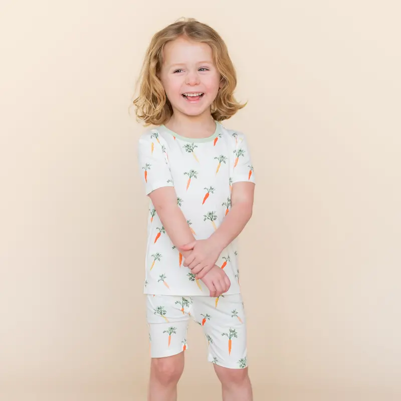 Short Sleeve Pajamas In Carrot 3