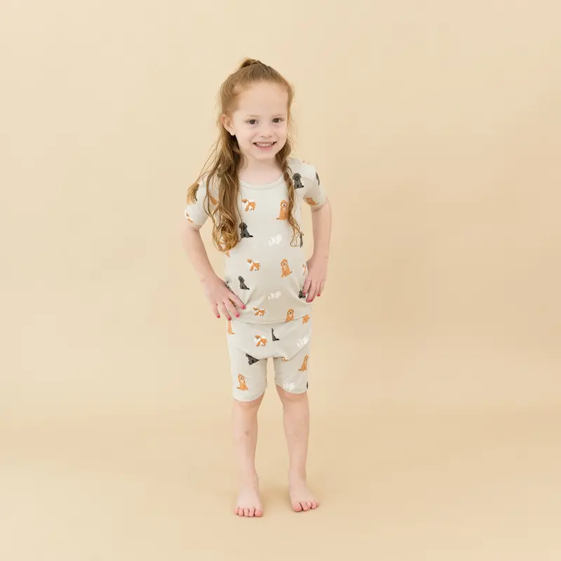 Short Sleeve Pajamas In Fluffy Dog 1
