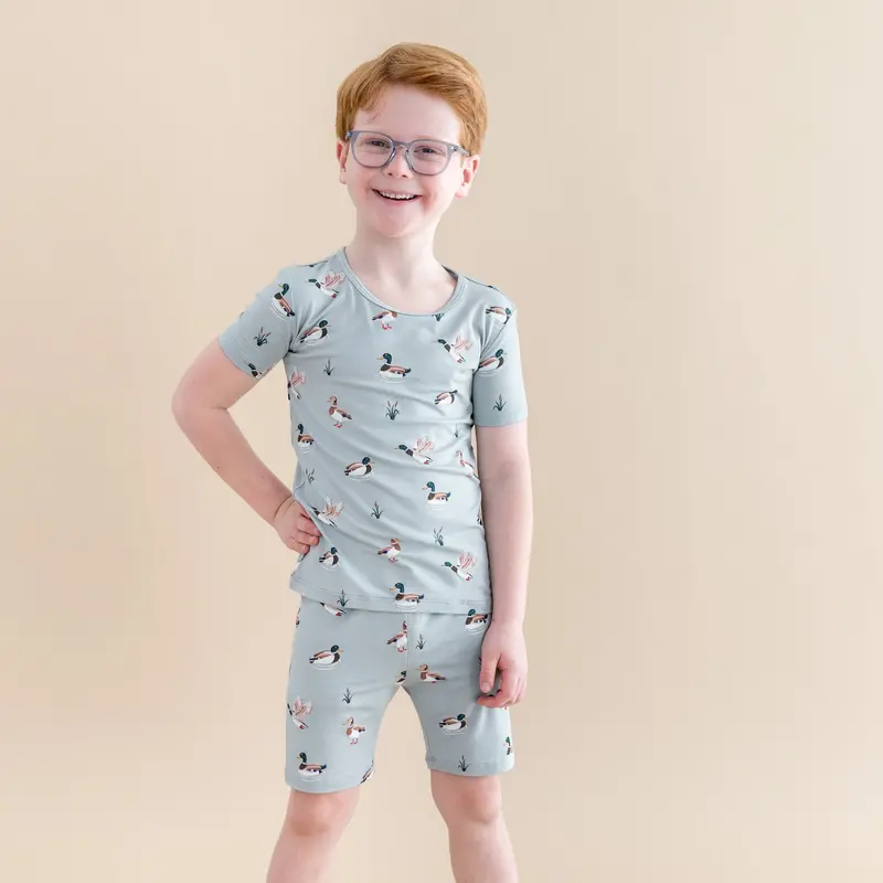 Short Sleeve Pajamas In Mallard Duck 1