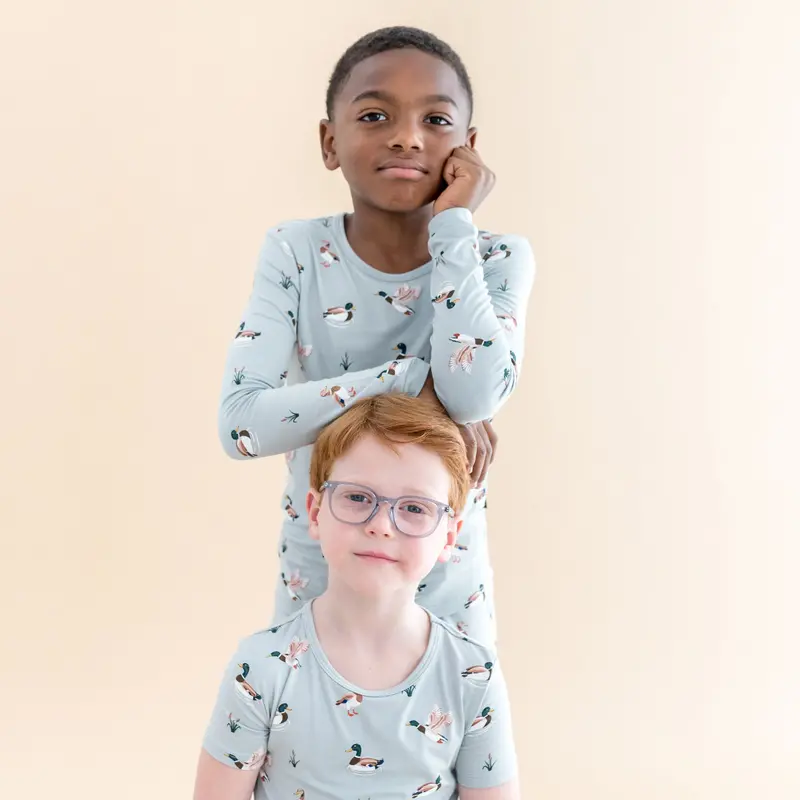 Short Sleeve Pajamas In Mallard Duck 4