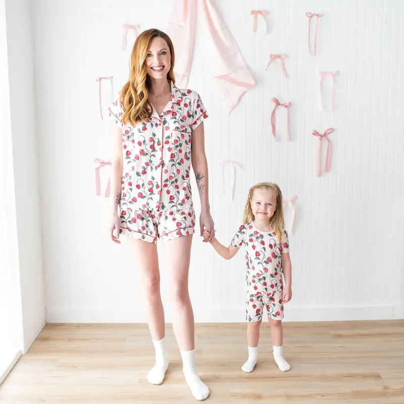 Short Sleeve Pajamas In Strawberry Fields 3