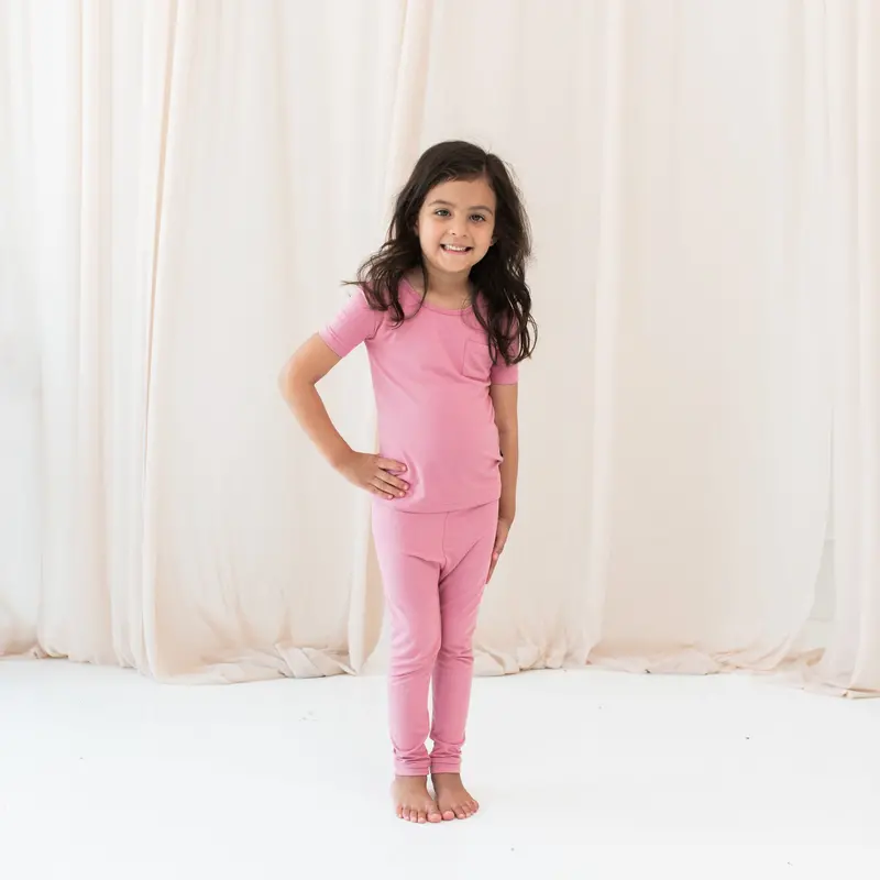 Short Sleeve With Pants Pajamas In Apple Blossom 1