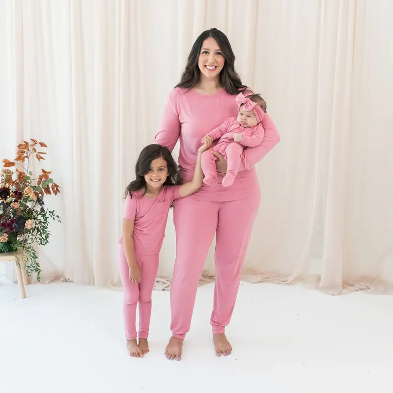 Short Sleeve With Pants Pajamas In Apple Blossom 3