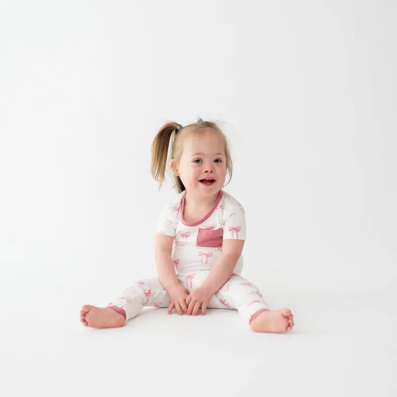 Short Sleeve With Pants Pajamas In Bow 1