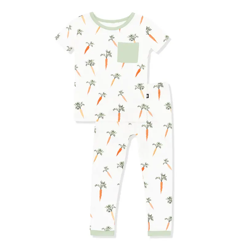 Short Sleeve With Pants Pajamas In Carrot 1