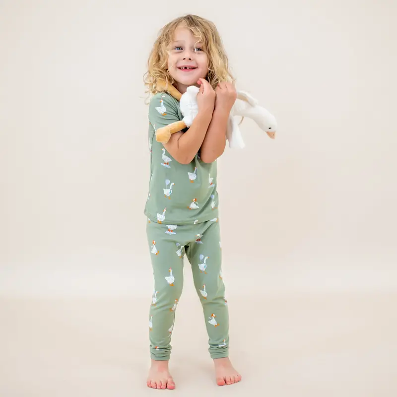 Short Sleeve With Pants Pajamas In Silly Goose 6