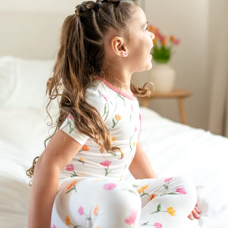 Short Sleeve With Pants Pajamas In Tulip 4