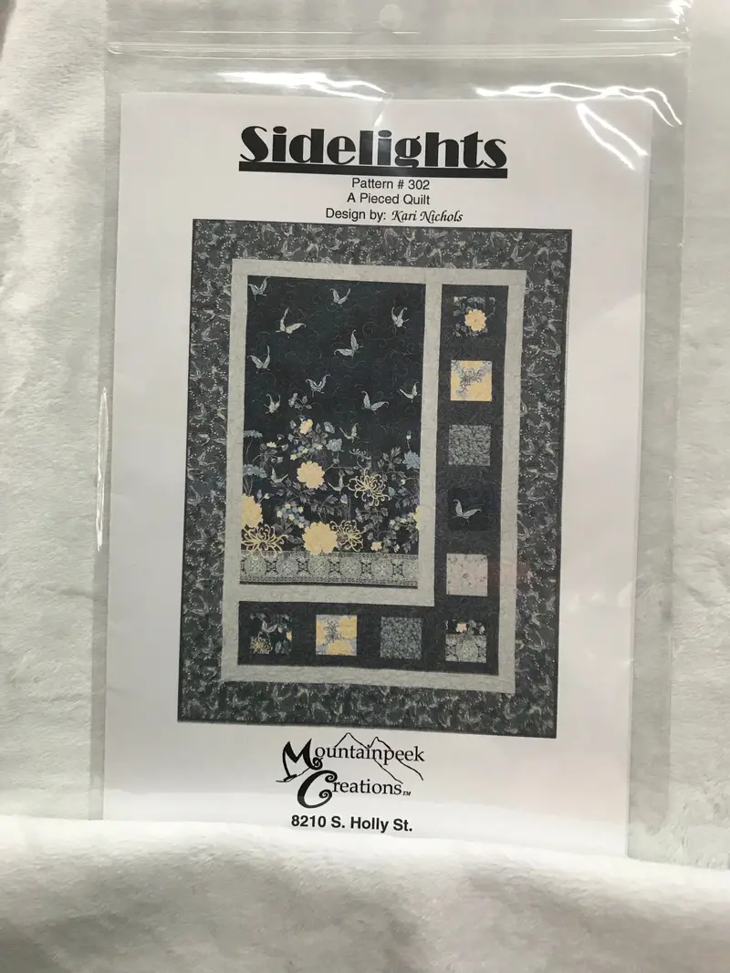 Sidelights Pattern #302.  Size 46 X 62.  Mountainpeek Creations. 1