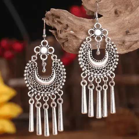 Silver Dangle Fashion Earrings Wa177 1