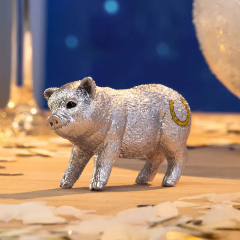 Silver Good-Luck Pig 2