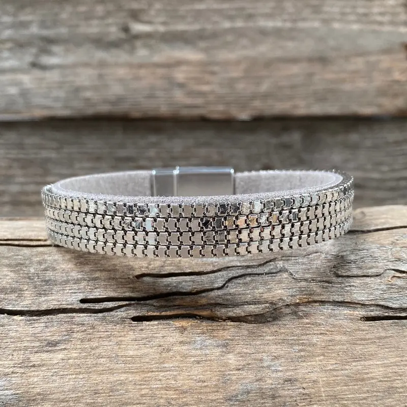 Silver Link Chain Fashion Bracelet Xi119 1