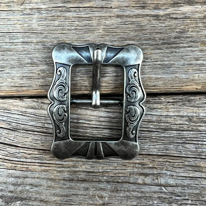 Small Antique Silver Cart Buckle W159b 1