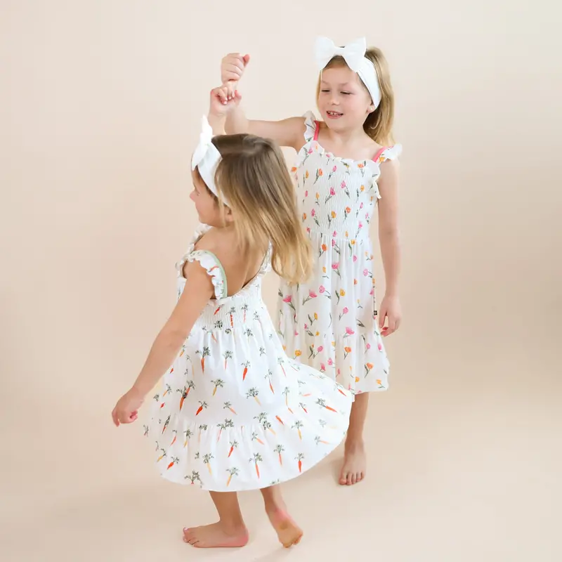 Smocked Dress In Carrot 3