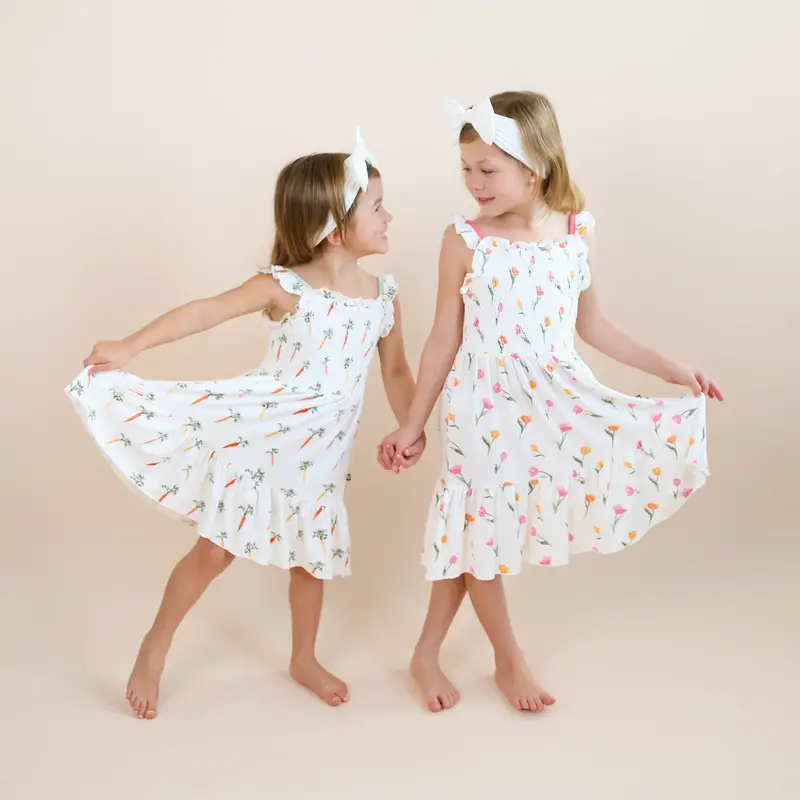 Smocked Dress In Carrot 4