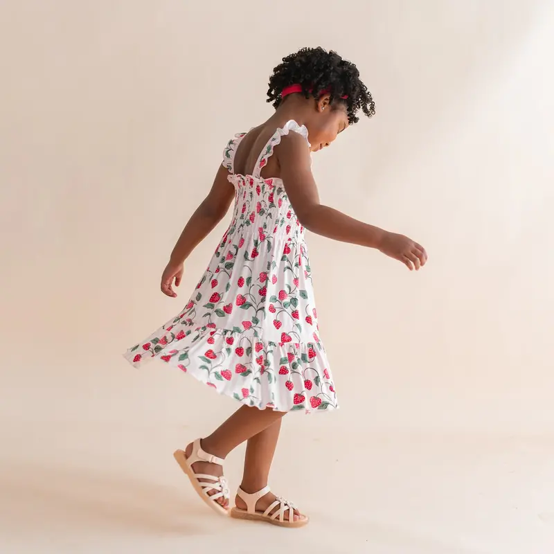 Smocked Dress In Strawberry Fields 4