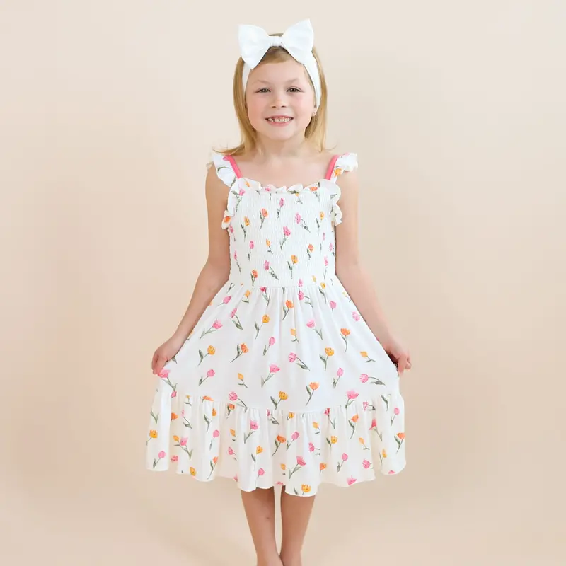 Smocked Dress In Tulip 1