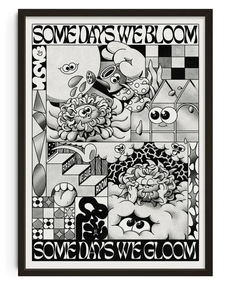 Some Days We Bloom (Black & White) 1