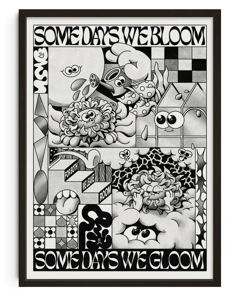 Some Days We Bloom (Black & White) 1