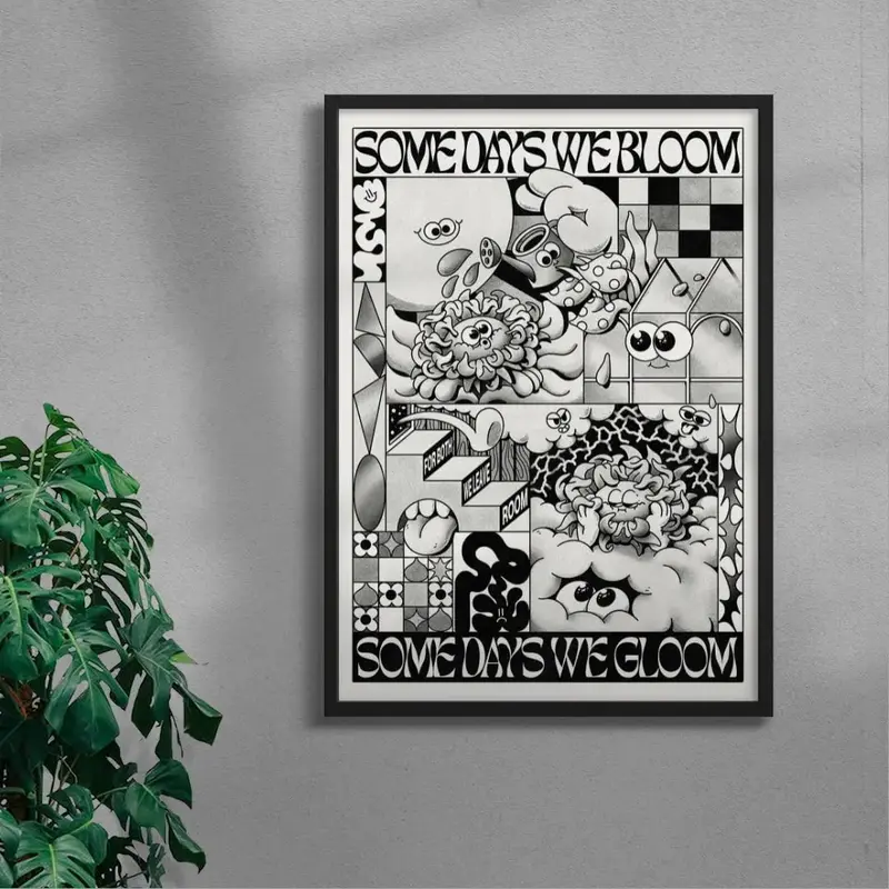 Some Days We Bloom (Black & White) 3