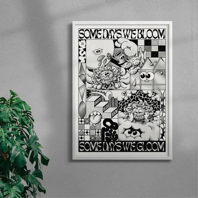 Some Days We Bloom (Black & White) 4
