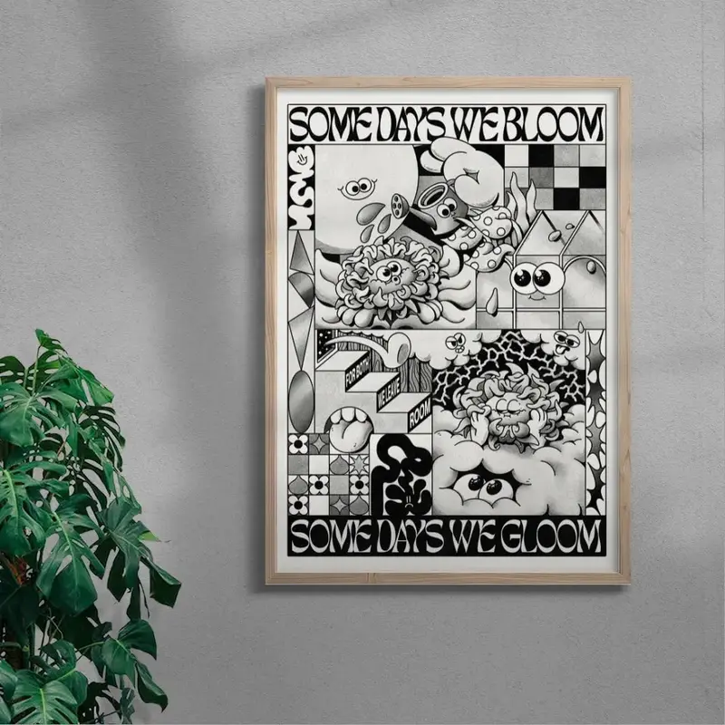 Some Days We Bloom (Black & White) 5
