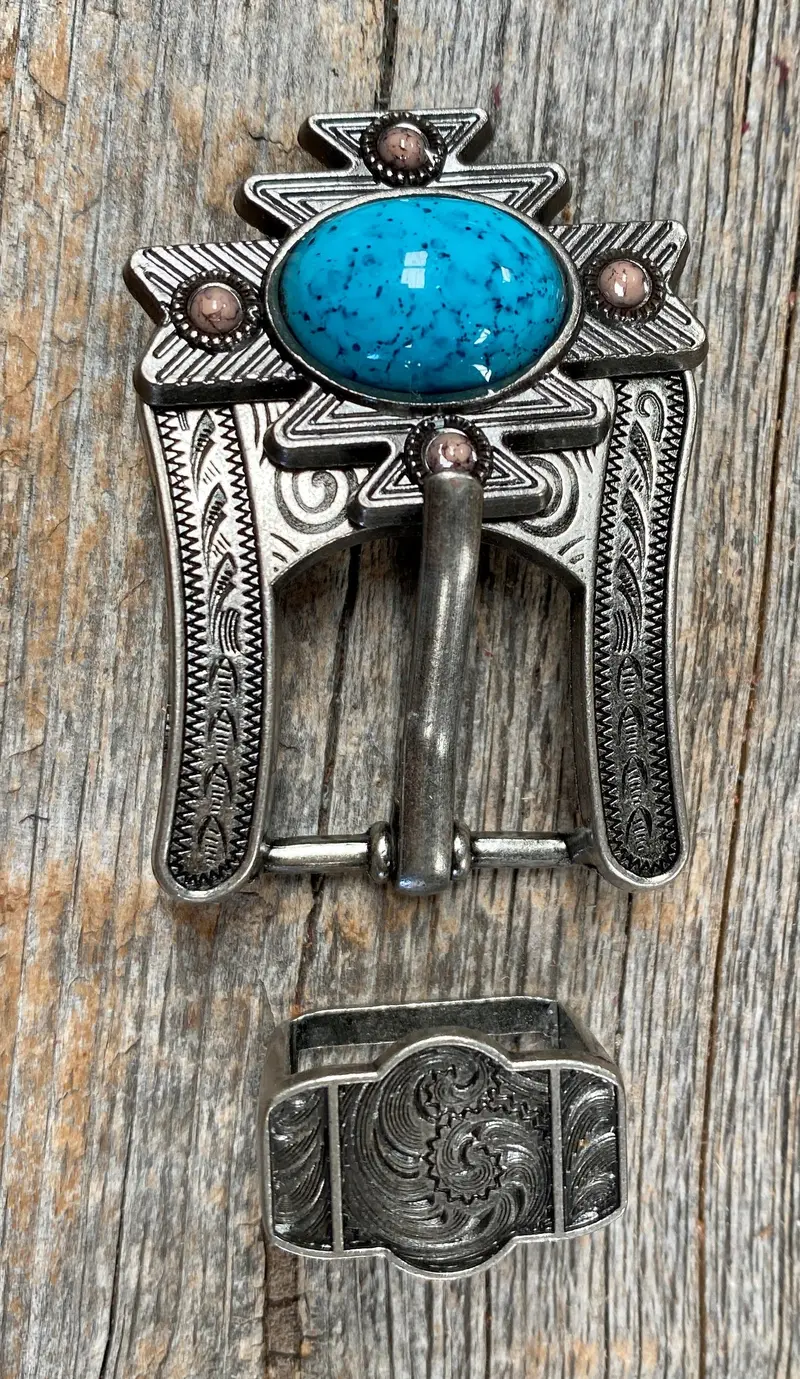 South West Turquoise Concho Buckle Adapter W204asba 1