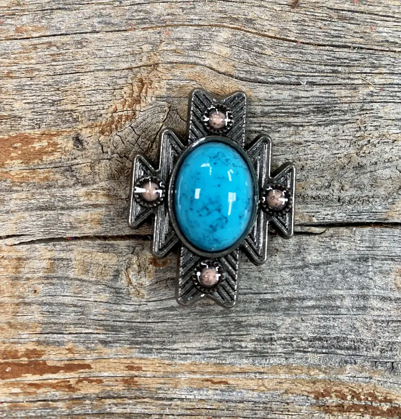South West Turquoise Concho W204l 1