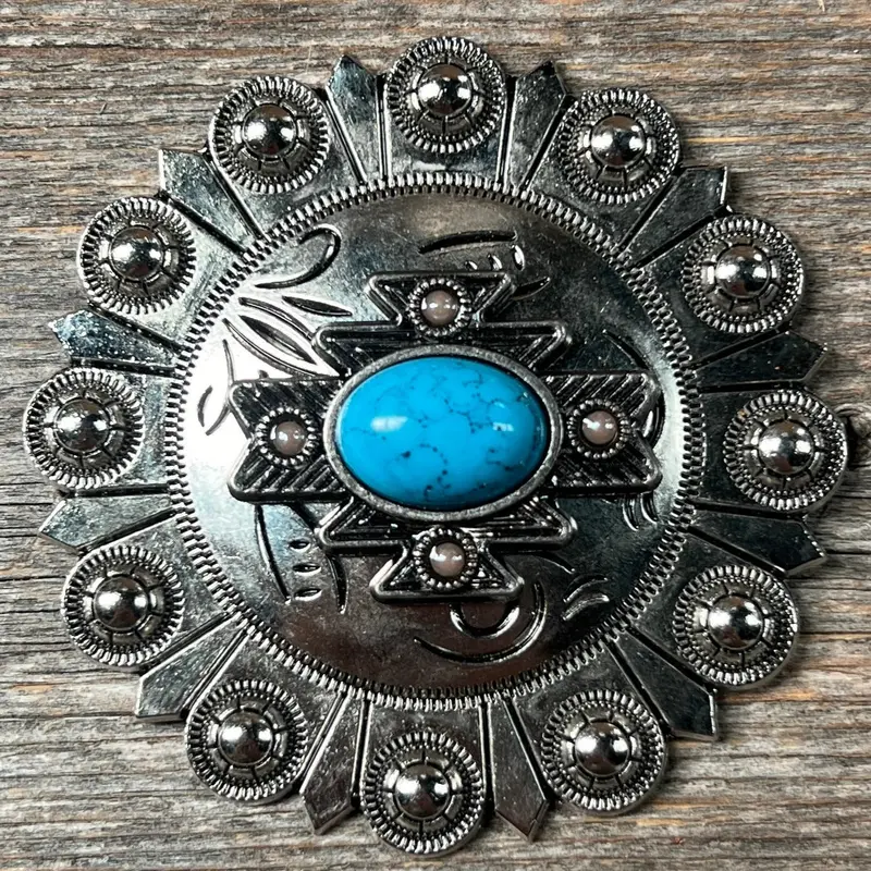 South West Turquoise Western Concho W204 3