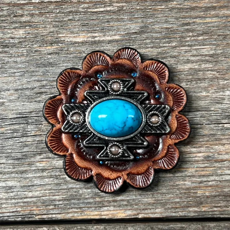 South West Turquoise Western Concho W204 4